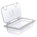 Carlisle Universal Third-Size Hinged Food Pan Lid - Notched, Polycarbonate, Clear (10279Z07) thumbnail 3