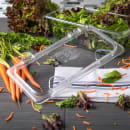 Carlisle Universal Third-Size Hinged Food Pan Lid - Notched, Polycarbonate, Clear (10279Z07) thumbnail 4