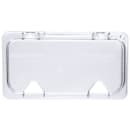 Carlisle Universal Third-Size Hinged Food Pan Lid - Notched, Polycarbonate, Clear (10280Z07) thumbnail 2
