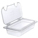 Carlisle Universal Third-Size Hinged Food Pan Lid - Notched, Polycarbonate, Clear (10280Z07) thumbnail 3