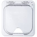 Carlisle Universal Sixth-Size Hinged Food Pan Lid - Notched, Polycarbonate, Clear (10319Z07) thumbnail 2