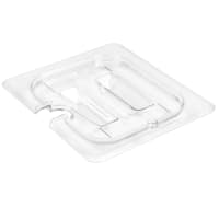 Carlisle Universal Sixth-Size Hinged Food Pan Lid - Notched, Polycarbonate, Clear (10319Z07) thumbnail 5