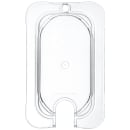 Carlisle Universal 1/9 Size Food Pan Lid - Flat, Notched, Clear (10337U07) thumbnail 2
