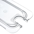 Carlisle Universal 1/9 Size Food Pan Lid - Flat, Notched, Clear (10337U07) thumbnail 3