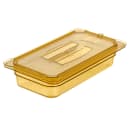 Carlisle Universal 1/3 Size High Heat Food Pan Handle Lid - Amber (10470U13) thumbnail 3