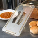 Carlisle Universal 1/3 Size High Heat Food Pan Handle Lid - Amber (10470U13) thumbnail 4