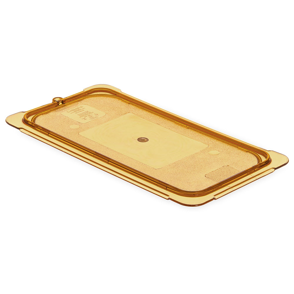 Carlisle Universal 1/3 Size High Heat Food Pan Notched Lid - Amber (10471U13)