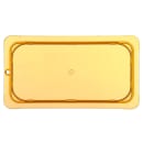 Carlisle Universal 1/3 Size High Heat Food Pan Notched Lid - Amber (10471U13) thumbnail 2
