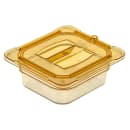 Carlisle Universal 1/6 Size High Heat Food Pan Solid Lid - Amber (10510U13) thumbnail 3