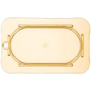 Carlisle Universal 1/9 Size High Heat Food Pan Lid - Flat, Amber (10536U13) thumbnail 2