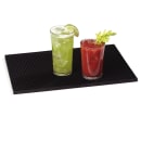Carlisle Rectangular Bar Mat - 18" x 12", Rubber, Black (1060103) thumbnail 2