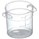 Carlisle 1 qt Round Food Storage Container - Stackable, Clear (1076107) thumbnail 3