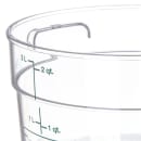 Carlisle 2 qt Round Food Storage Container - Stackable, Clear (1076307) thumbnail 4