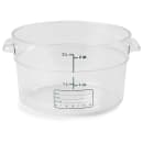 Carlisle 2 qt Round Food Storage Container - Stackable, Clear (1076307) thumbnail 5