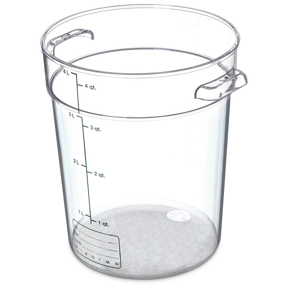 Carlisle 4 qt Round Food Storage Container - Stackable, Clear (1076407)