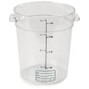 Carlisle 4 qt Round Food Storage Container - Stackable, Clear (1076407) thumbnail 5