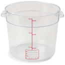 Carlisle 6 qt Round Food Storage Container - Stackable, Clear (1076507) thumbnail 5
