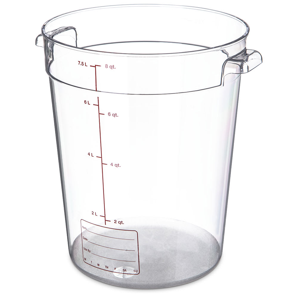 Carlisle 8 qt Round Container - Clear (1076607)