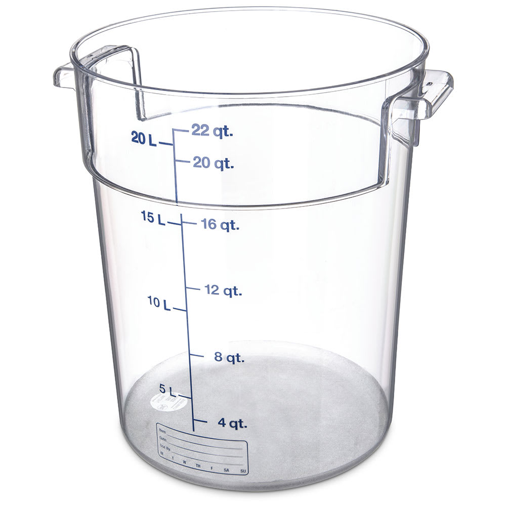 Carlisle 22 qt Round Container - Clear (1076907)