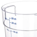 Carlisle 22 qt Round Container - Clear (1076907) thumbnail 4