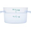 Carlisle 2 qt Round Storage Container - Clear (1096330) thumbnail 3