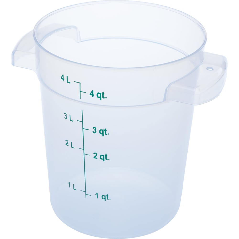 Carlisle 4 qt Round Storage Container - Clear (1096430)