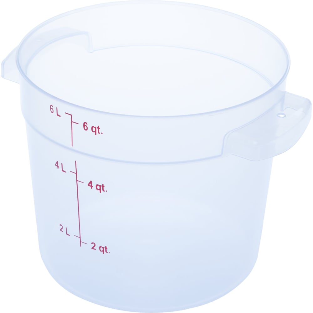 Carlisle 6 qt Round Storage Container - Clear (1096530)