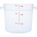 Carlisle 6 qt Round Storage Container - Clear (1096530) thumbnail 3