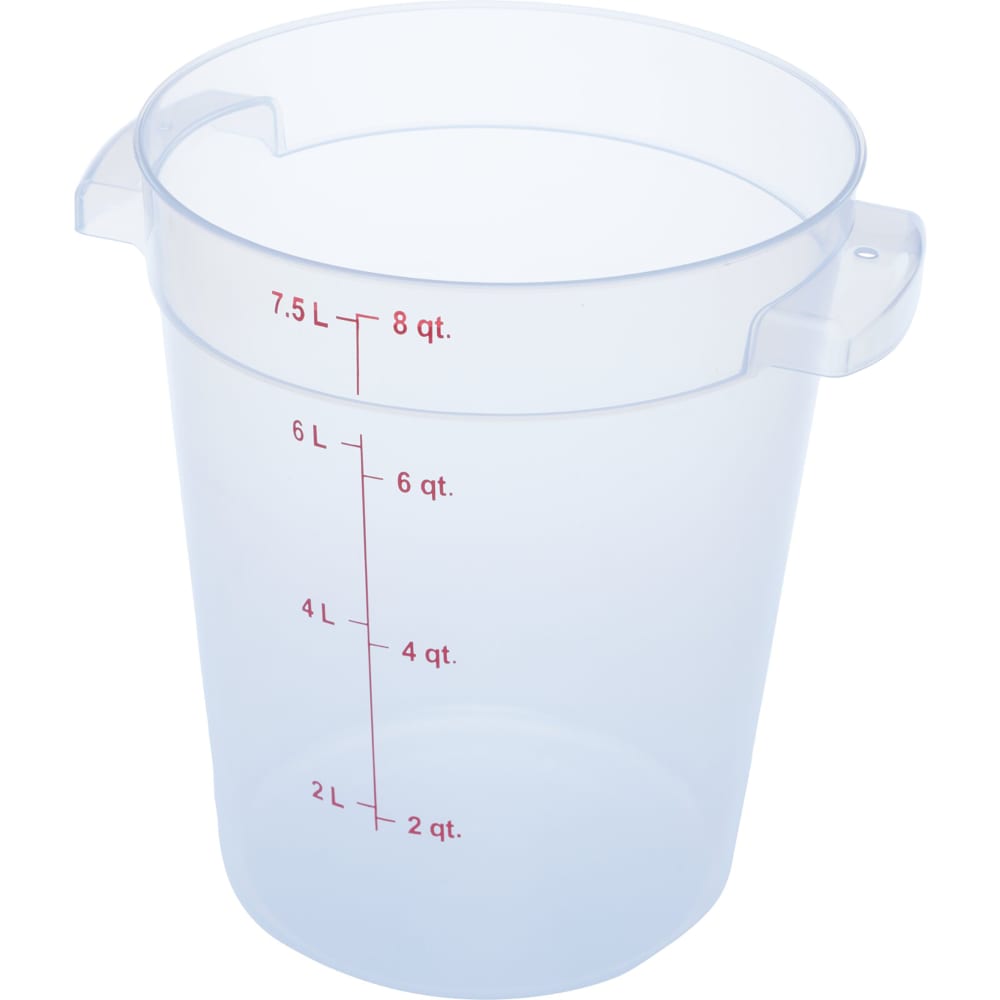 Carlisle 8 qt Round Storage Container - Clear (1096630)
