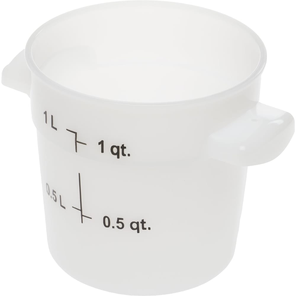 Carlisle 1 qt Round Storage Container - White (1097102)
