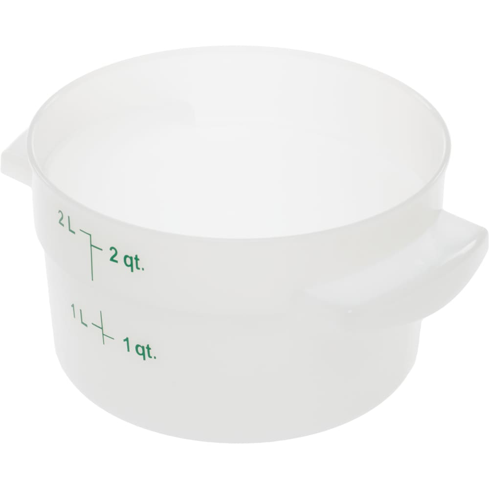 Carlisle 2 qt Round Storage Container - White (1097302)