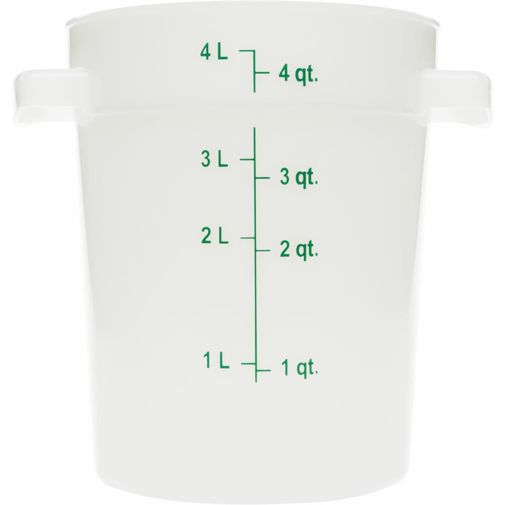 Carlisle 4 qt Round Storage Container - White (1097402)