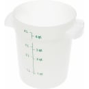 Carlisle 4 qt Round Storage Container - White (1097402) thumbnail 2