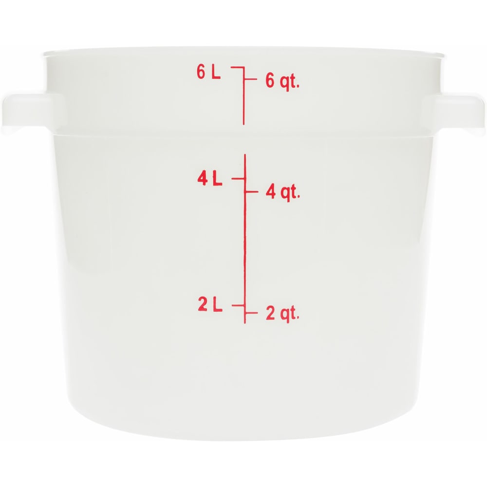 Carlisle 6 qt Round Storage Container - White (1097502)