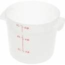 Carlisle 6 qt Round Storage Container - White (1097502) thumbnail 2