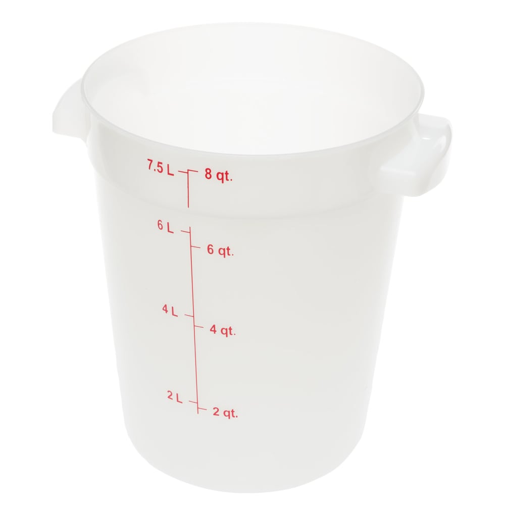 Carlisle 8 qt Round Storage Container - White (1097602)