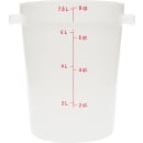 Carlisle 8 qt Round Storage Container - White (1097602) thumbnail 3