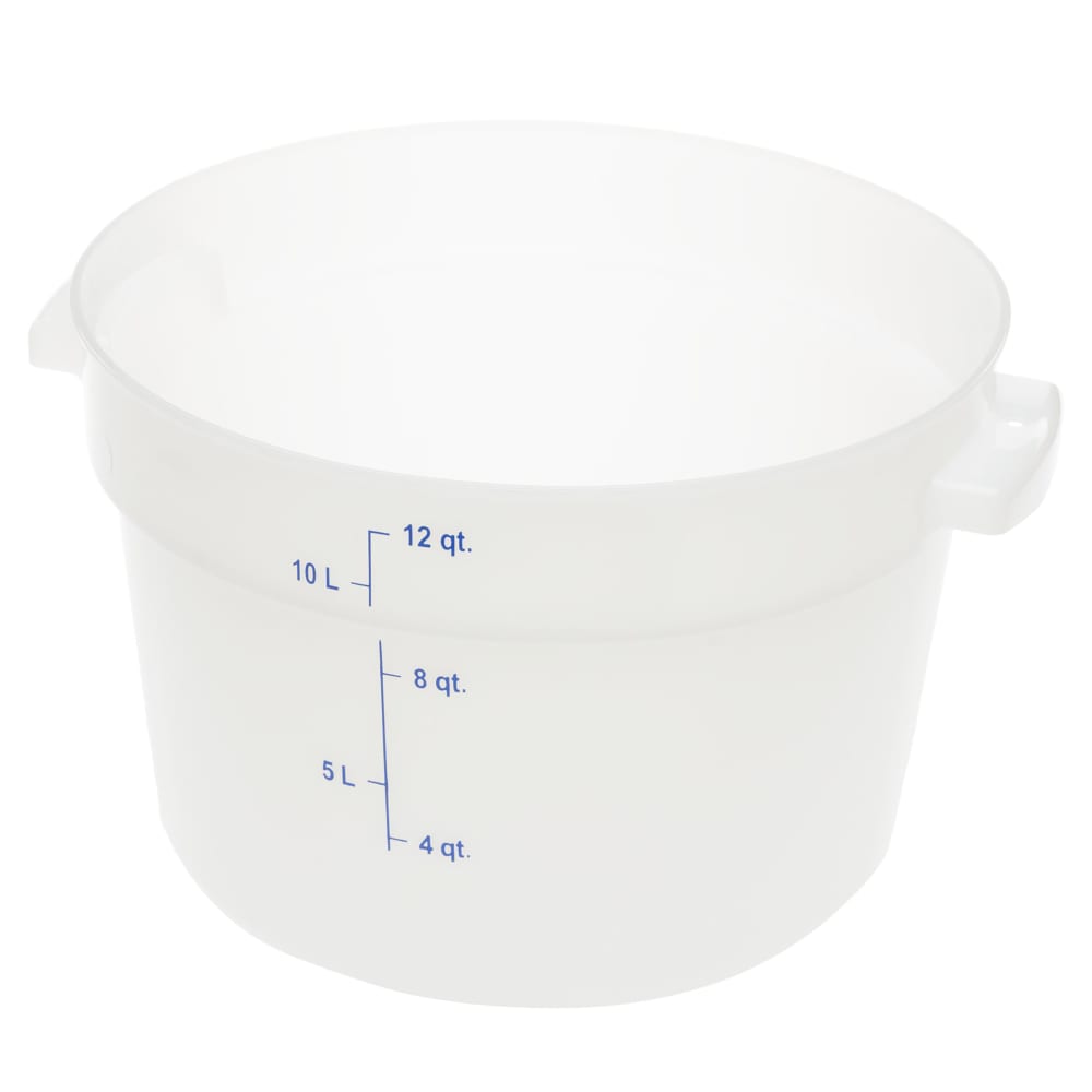 Carlisle 12 qt Round Storage Container - White (1097702)