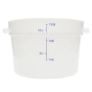 Carlisle 12 qt Round Storage Container - White (1097702) thumbnail 3