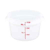 Carlisle 12 qt Round Storage Container - White (1097702) thumbnail 6