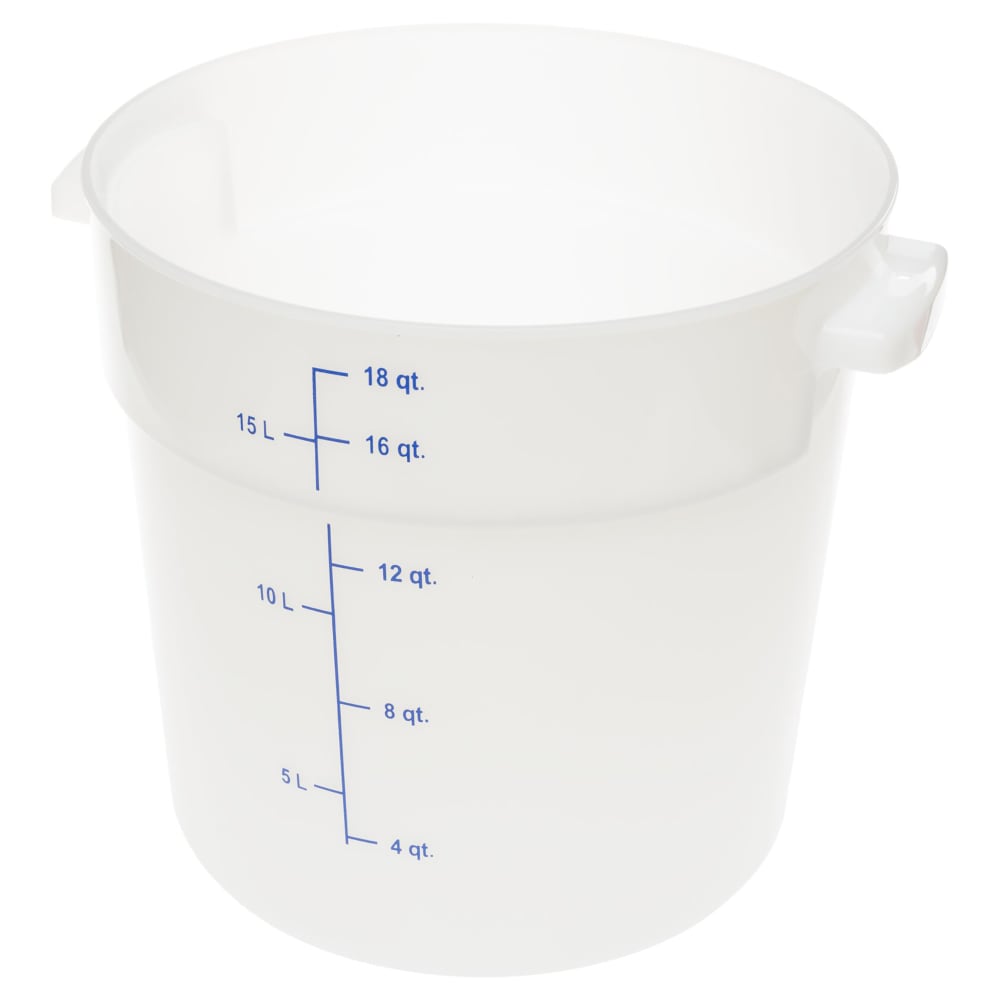 Carlisle 18 qt Round Storage Container - White (1097802)