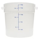 Carlisle 18 qt Round Storage Container - White (1097802) thumbnail 3