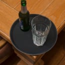 Carlisle 11 1/4" Round Serving Tray - Rubber Liner, Black (1100GL004) thumbnail 5