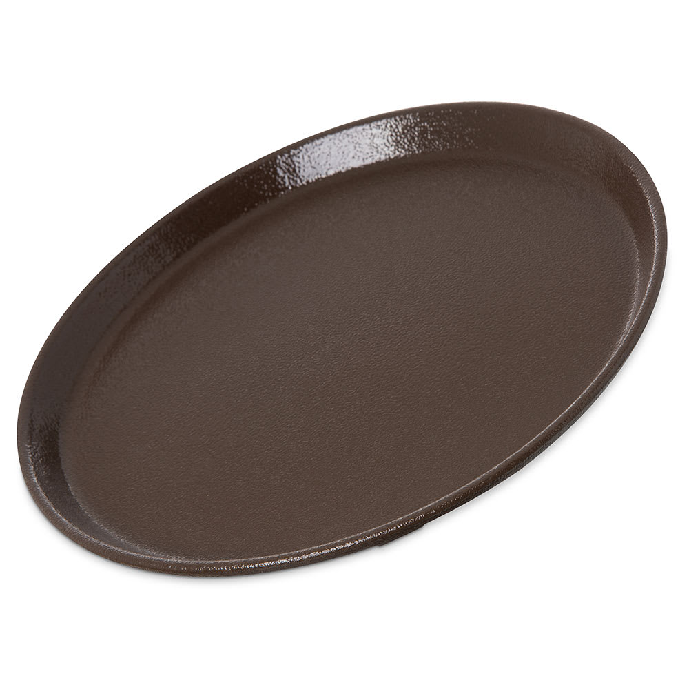 Carlisle 11" Round Griptite™ 2 Serving Tray - Fiberglass, Brown (1100GR2076)