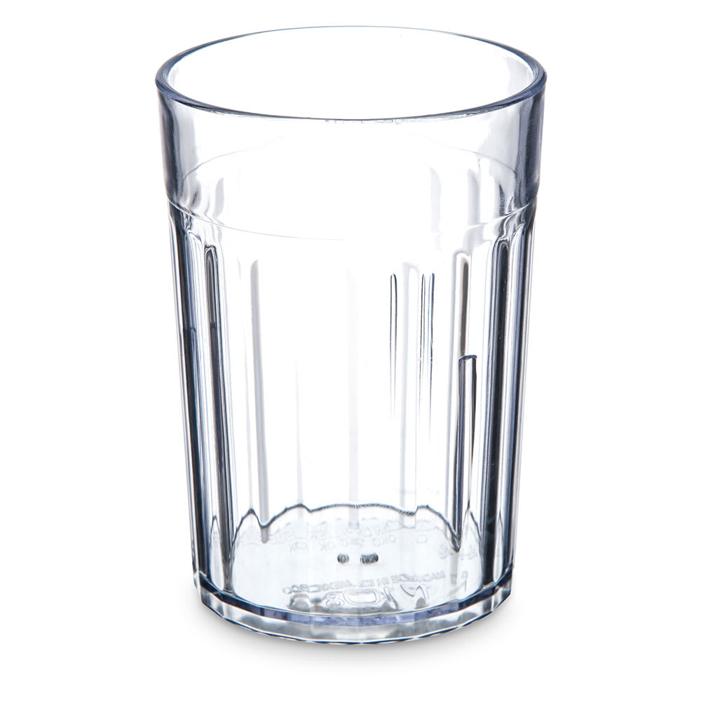 Carlisle 8 oz Clear Fluted Plastic Tumbler (110807)