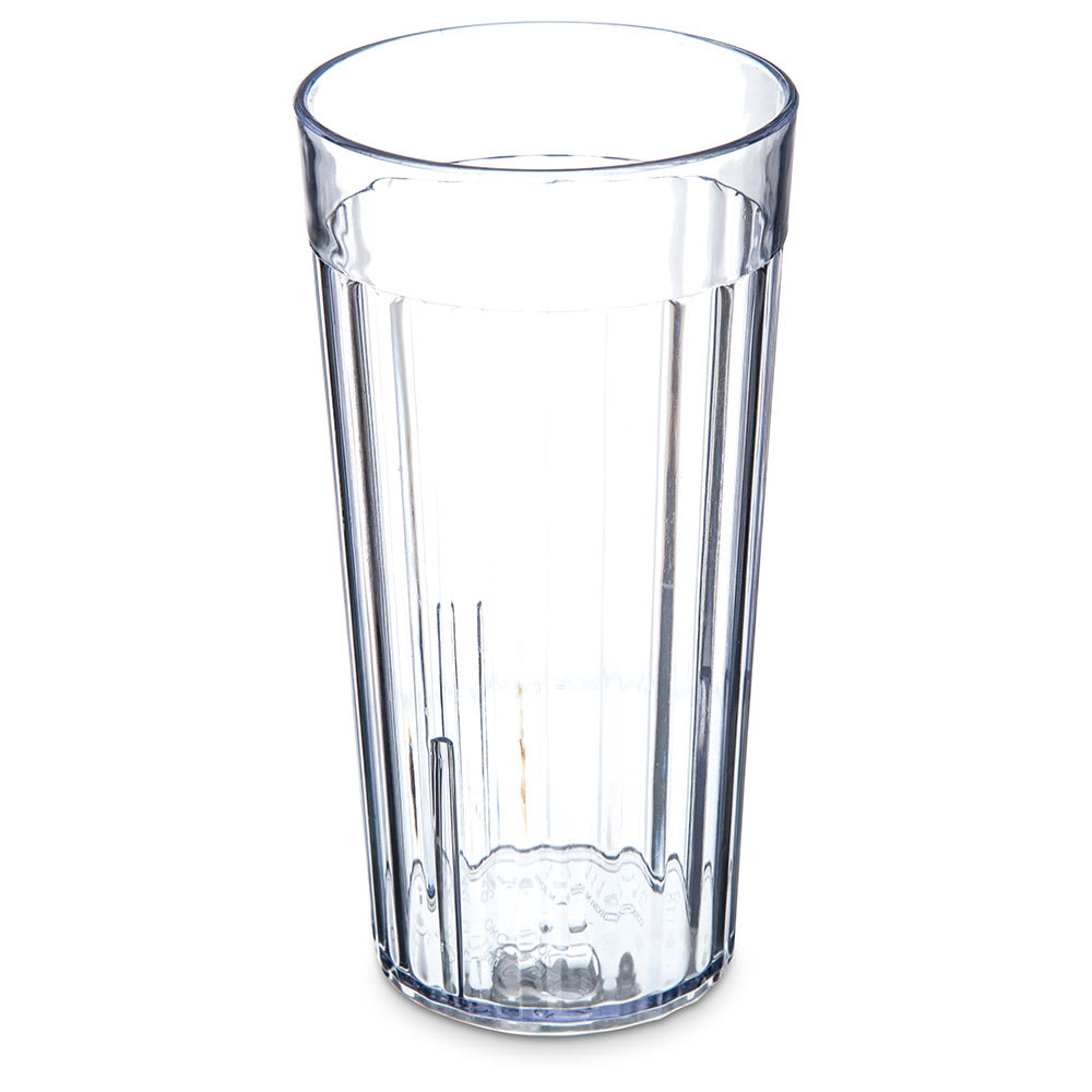 Carlisle 16 oz Clear Fluted Plastic Tumbler (111607)