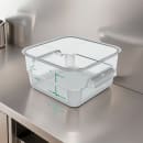 Carlisle 2 qt Square Food Storage Container - Polycarbonate, Clear (1195007) thumbnail 2