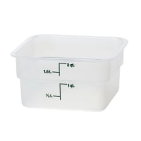Carlisle 2 qt Square Food Storage Container - Polycarbonate, Clear (1195007) thumbnail 4