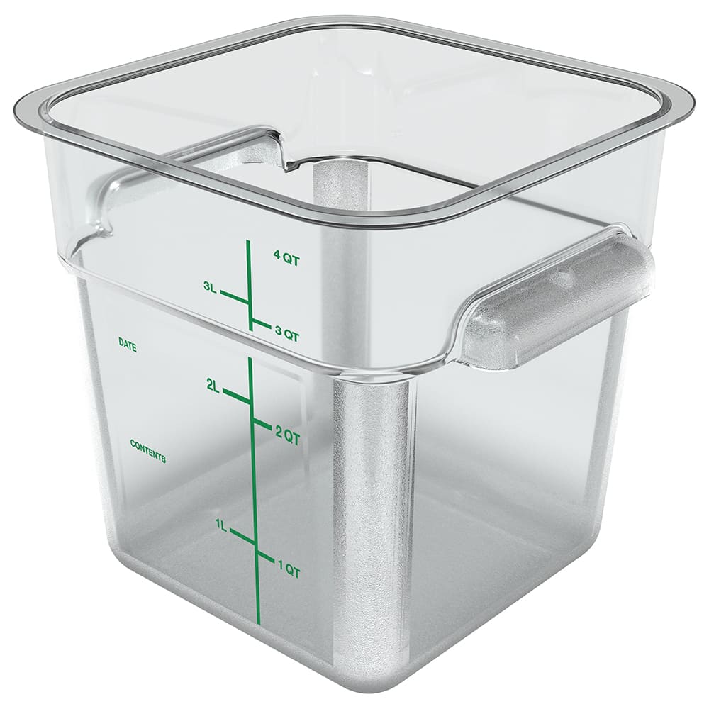 Carlisle 4 qt Square Food Storage Container - Clear (1195107)