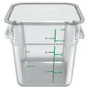 Carlisle 4 qt Square Food Storage Container - Clear (1195107) thumbnail 2